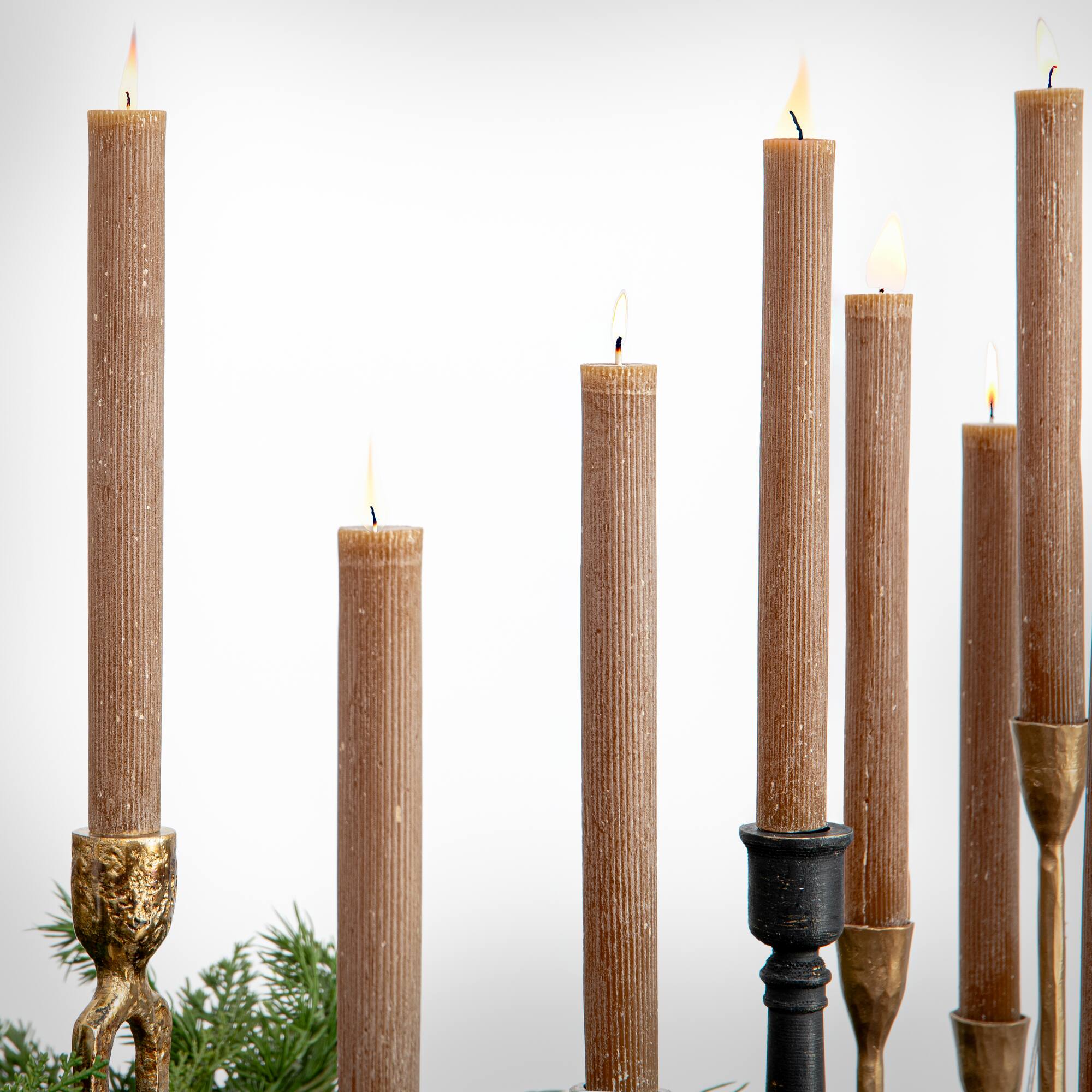 Hello Honey® Unscented Pleated Taper Candles in Box